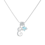 14k Initial Heart Charm Necklace
