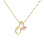 14k Initial Heart Charm Necklace