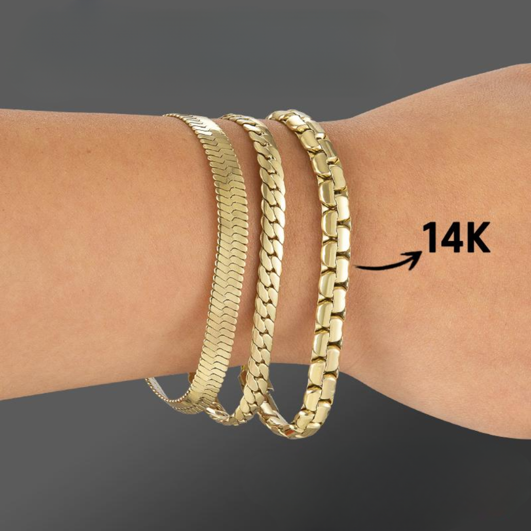 3pc 14k Bracelet