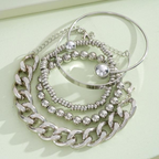 5pc Chunky Stackable Bracelet Set
