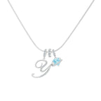 14k Initial Heart Charm Necklace