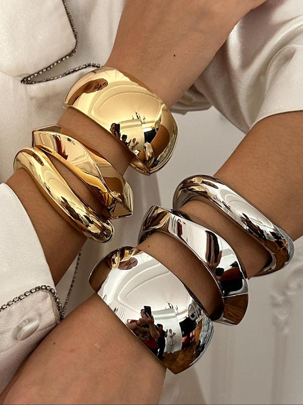 3pc Chunky Cuff Bracelet Set