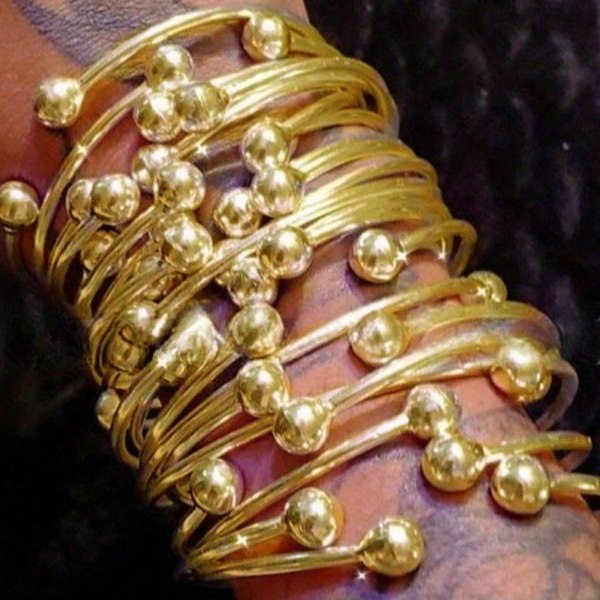 Ball Bangle Bracelet Set