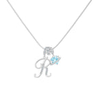 14k Initial Heart Charm Necklace