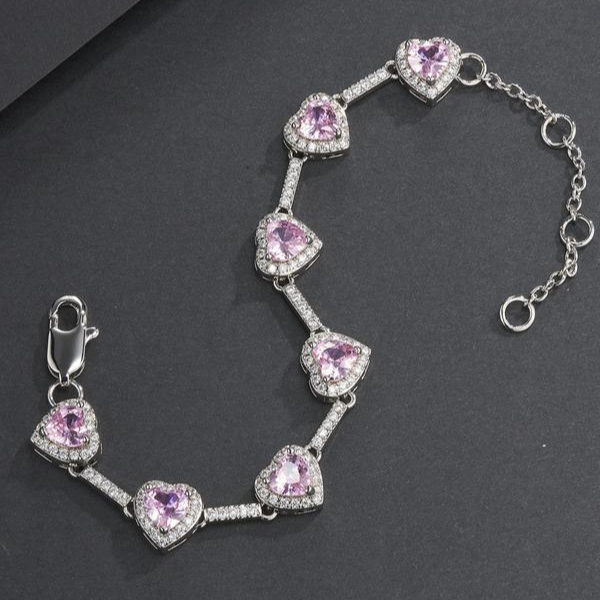 Pink Heart Shaped Anklet