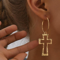 Dainty Cross Buckle Earrings