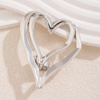 Bold Hollow Double Heart Ring