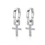 Dainty Cross Drop Earrings