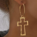 Dainty Cross Buckle Earrings