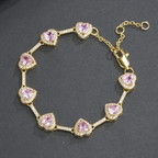 Pink Heart Shaped Anklet