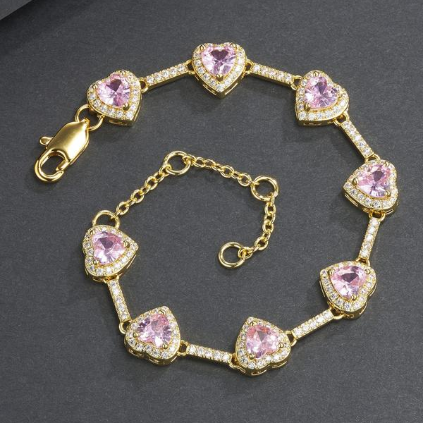 Pink Heart Shaped Anklet