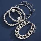 5pc Chunky Stackable Bracelet Set