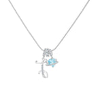 14k Initial Heart Charm Necklace