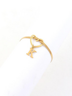 Dainty Heart Initial Anklet
