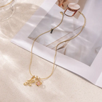 14k Initial Heart Charm Necklace