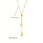 3pc Geometric Dangling Drops Necklace & Earrings Set